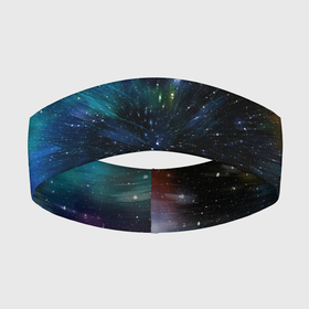 Повязка на голову 3D с принтом Fest в Курске,  |  | colorful | galaxy | immersion | universe | вселенная | галактика | погружение | разноцветный