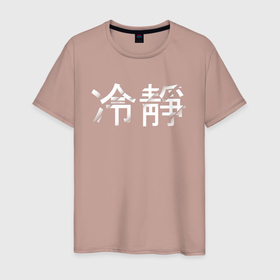 Мужская футболка хлопок с принтом Tranquillity / Спокойствие в Белгороде, 100% хлопок | прямой крой, круглый вырез горловины, длина до линии бедер, слегка спущенное плечо. | tranquillity | иероглифы | китайский язык | на китайском | спокойствие