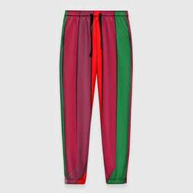 Мужские брюки 3D с принтом радуга в Белгороде, 100% полиэстер | манжеты по низу, эластичный пояс регулируется шнурком, по бокам два кармана без застежек, внутренняя часть кармана из мелкой сетки | вполоску | полоска | полосы | радуга | цвета