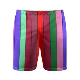 Мужские шорты спортивные с принтом радуга ,  |  | вполоску | полоска | полосы | радуга | цвета