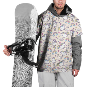 Накидка на куртку 3D с принтом Единорог в Кировске, 100% полиэстер |  | арт | единорог | единороги | звезда | звёзды | лошади | облако | облачко | пони | радуга | рисунок