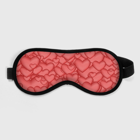 Маска для сна 3D с принтом Сердечки в Тюмени, внешний слой — 100% полиэфир, внутренний слой — 100% хлопок, между ними — поролон |  | love | любовь | сердечки | сердце