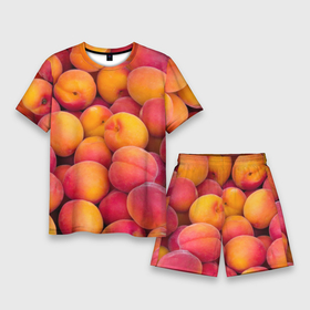 Мужской костюм с шортами 3D с принтом Персики ,  |  | абстрактно | абстрактные | абстрактный | абстракция | еда | персик | персики | питание | питательный | пища | природа | растение | растения | съедобные | съедобный | флора | фрукт | фрукты