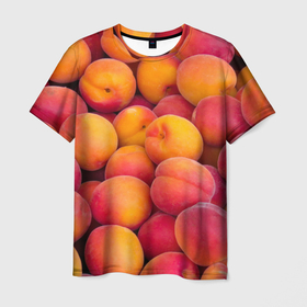 Мужская футболка 3D с принтом Персики в Тюмени, 100% полиэфир | прямой крой, круглый вырез горловины, длина до линии бедер | абстрактно | абстрактные | абстрактный | абстракция | еда | персик | персики | питание | питательный | пища | природа | растение | растения | съедобные | съедобный | флора | фрукт | фрукты