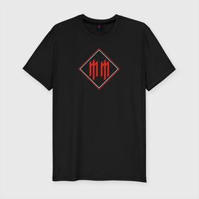 Мужская футболка хлопок Slim с принтом Marilyn Manson в Белгороде, 92% хлопок, 8% лайкра | приталенный силуэт, круглый вырез ворота, длина до линии бедра, короткий рукав | art | logo | manson | marilyn | rock | usa | великий | лого | логотип | мэнсон | мэрилин | рок | ужасный