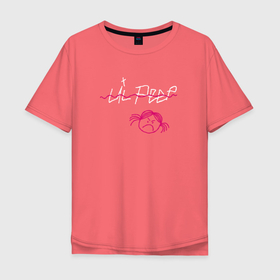 Мужская футболка хлопок Oversize с принтом LIL PEEP (front & back) , 100% хлопок | свободный крой, круглый ворот, “спинка” длиннее передней части | lil peep | lil peep art | logo lil peep | love | rap | альбомы | лил пип | лове | лого | логтип | любовь | музыка | музыкант | паук | певец | рэп | рэпер | скорпион