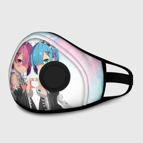 Маска из неопрена с принтом Re:Zero, Рам и Рем в Екатеринбурге, неопрен 100% | Форма огибающая нос. Резинки для ушей с дополнительной резинкой на затылке. Клапан для выдоха для активного дыхания при занятиях спортом. Эластичный материал маски и окантовки для лучшего растяжения и прилегания маски.  | Тематика изображения на принте: ram | re zero | re:zero | re:zero starting life in another world | re:zero жизнь с нуля в альтернативном мире | rem | аниме | жизнь с нуля в другом мире | манга | рам и рем