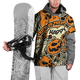 Накидка на куртку 3D с принтом Хэллоуин в Тюмени, 100% полиэстер |  | halloween | helloween | монстры | приколы | тыква | ужасы | хеллоуин | хэллоуин