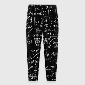 Мужские брюки 3D с принтом Формулы в Курске, 100% полиэстер | манжеты по низу, эластичный пояс регулируется шнурком, по бокам два кармана без застежек, внутренняя часть кармана из мелкой сетки | алгебра | математика | математические формулы | наука | научные формулы | формулы