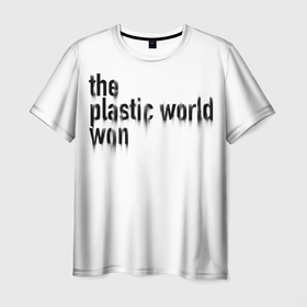 Мужская футболка 3D с принтом Пластмассовый мир победил в Санкт-Петербурге, 100% полиэфир | прямой крой, круглый вырез горловины, длина до линии бедер | гражданская оборона | егор летов | панкрок | рок | русский рок