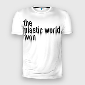 Мужская футболка 3D спортивная с принтом Пластмассовый мир победил , 100% полиэстер с улучшенными характеристиками | приталенный силуэт, круглая горловина, широкие плечи, сужается к линии бедра | гражданская оборона | егор летов | панкрок | рок | русский рок