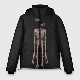 Мужская зимняя куртка 3D с принтом Сиреноголовый в Белгороде, верх — 100% полиэстер; подкладка — 100% полиэстер; утеплитель — 100% полиэстер | длина ниже бедра, свободный силуэт Оверсайз. Есть воротник-стойка, отстегивающийся капюшон и ветрозащитная планка. 

Боковые карманы с листочкой на кнопках и внутренний карман на молнии. | 6789 | foundation | head | scp | siren | sirenhead | голова | объект | объекты | сирена | сиреноголовый | фонд