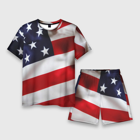 Мужской костюм с шортами 3D с принтом США | USA в Санкт-Петербурге,  |  | states | united | usa | америка | америки | герб | северная | соединенные | сша | флаг | штаты | южная