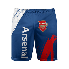 Мужские шорты спортивные с принтом ARSENAL / Арсенал в Курске,  |  | arsenal | club | footbal | logo | арсенал | знак | клуб | логотип | логотипы | символ | символы | форма | футбол | футбольная | футбольный