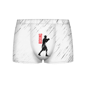 Мужские трусы 3D с принтом Бокс в Белгороде, 50% хлопок, 50% полиэстер | классическая посадка, на поясе мягкая тканевая резинка | Тематика изображения на принте: boxing | боец | бои | бокс | боксер | единоборства | спорт | стойка | тренировка