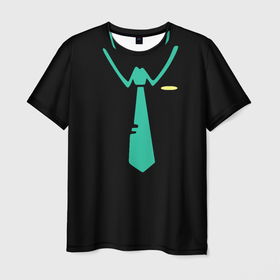Мужская футболка 3D с принтом ВОКАЛОИД в Новосибирске, 100% полиэфир | прямой крой, круглый вырез горловины, длина до линии бедер | anime | manga | miku | vocaloid | аниме | вокалоид | манга | мику | хацуне