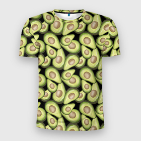 Мужская футболка 3D спортивная с принтом Авокадо в Тюмени, 100% полиэстер с улучшенными характеристиками | приталенный силуэт, круглая горловина, широкие плечи, сужается к линии бедра | avocado | avokado | pattern | pattern avocado | авакадо | авокадо | овокадо | патерн | патерн авокадо | паттерн | паттерн авокадо | персея | растения | рисунок | фон авокадо | фрукт | фрукты