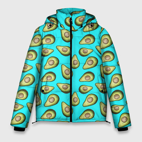 Мужская зимняя куртка 3D с принтом Авокадо в Санкт-Петербурге, верх — 100% полиэстер; подкладка — 100% полиэстер; утеплитель — 100% полиэстер | длина ниже бедра, свободный силуэт Оверсайз. Есть воротник-стойка, отстегивающийся капюшон и ветрозащитная планка. 

Боковые карманы с листочкой на кнопках и внутренний карман на молнии. | Тематика изображения на принте: avocado | avokado | neon | pattern | pattern avocado | авакадо | авокадо | неон | овокадо | патерн | патерн авокадо | паттерн | паттерн авокадо | персея | растения | рисунок | фон авокадо | фрукт | фрукты