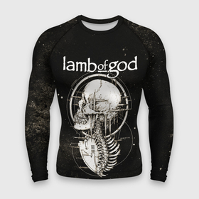 Мужской рашгард 3D с принтом Lamb of God в Белгороде,  |  | Тематика изображения на принте: death metal | lamb of god | metal | группы | дэт метал | метал | скелет | череп
