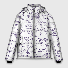 Мужская зимняя куртка 3D с принтом Формулы в Курске, верх — 100% полиэстер; подкладка — 100% полиэстер; утеплитель — 100% полиэстер | длина ниже бедра, свободный силуэт Оверсайз. Есть воротник-стойка, отстегивающийся капюшон и ветрозащитная планка. 

Боковые карманы с листочкой на кнопках и внутренний карман на молнии. | Тематика изображения на принте: алгебра | математика | математические формулы | наука | научные формулы | формулы