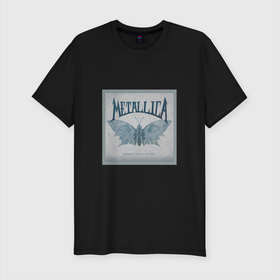 Мужская футболка хлопок Slim с принтом Metallica 1 0 , 92% хлопок, 8% лайкра | приталенный силуэт, круглый вырез ворота, длина до линии бедра, короткий рукав | Тематика изображения на принте: music | rock | гитара | коллектив | музыка | рок