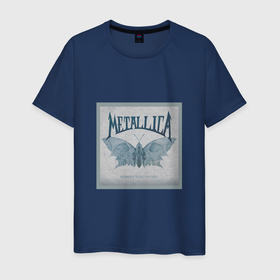 Мужская футболка хлопок с принтом Metallica 1 0 в Кировске, 100% хлопок | прямой крой, круглый вырез горловины, длина до линии бедер, слегка спущенное плечо. | music | rock | гитара | коллектив | музыка | рок