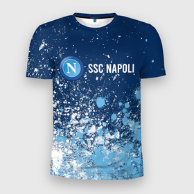 Мужская футболка 3D Slim с принтом SSC NAPOLI   Наполи в Рязани, 100% полиэстер с улучшенными характеристиками | приталенный силуэт, круглая горловина, широкие плечи, сужается к линии бедра | club | footbal | logo | napoli | ssc | знак | клуб | логотип | логотипы | наполи | символ | символы | форма | футбол | футбольная | футбольный