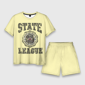 Мужской костюм с шортами 3D с принтом State League в Санкт-Петербурге,  |  | американский футбол | английский | винтаж | зож | логотип | надписи | ретро | спорт | спортивная | старый стиль | сша | текст | тренировки