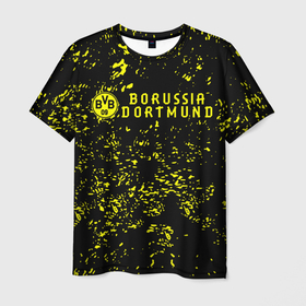 Мужская футболка 3D с принтом BORUSSIA. в Новосибирске, 100% полиэфир | прямой крой, круглый вырез горловины, длина до линии бедер | borussia | fc | football | football club | sport | боруссия | спорт | спортивные | униформа | фирменные цвета | фк | футбол | футбольный клуб
