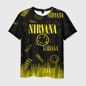 Мужская футболка 3D с принтом Nirvana. в Тюмени, 100% полиэфир | прямой крой, круглый вырез горловины, длина до линии бедер | music | nirvana | rock | smile | американская рок группа | гранж | известные личности | крист новоселич | курт кобейн | музыка | музыканты | нирвана | панк рок | певцы | рок | смайл | хард рок | хэви металл