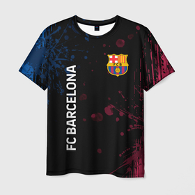 Мужская футболка 3D с принтом FC BARCELONA. в городе Новоалтайск, 100% полиэфир | прямой крой, круглый вырез горловины, длина до линии бедер | barca | barcelona | fc barca | барка | барселона
