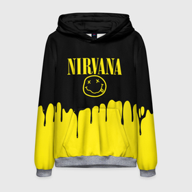 Мужская толстовка 3D с принтом Nirvana в Петрозаводске, 100% полиэстер | двухслойный капюшон со шнурком для регулировки, мягкие манжеты на рукавах и по низу толстовки, спереди карман-кенгуру с мягким внутренним слоем. | music | nirvana | rock | smile | американская рок группа | гранж | известные личности | крист новоселич | курт кобейн | музыка | музыканты | нирвана | панк рок | певцы | рок | смайл | хард рок | хэви металл
