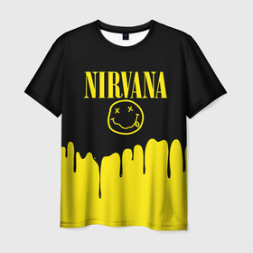 Мужская футболка 3D с принтом Nirvana. в Екатеринбурге, 100% полиэфир | прямой крой, круглый вырез горловины, длина до линии бедер | music | nirvana | rock | smile | американская рок группа | гранж | известные личности | крист новоселич | курт кобейн | музыка | музыканты | нирвана | панк рок | певцы | рок | смайл | хард рок | хэви металл