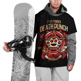 Накидка на куртку 3D с принтом Five Finger Death Punch в Белгороде, 100% полиэстер |  | Тематика изображения на принте: 5fdp | ffdp | five finger death punch | metal | группы | метал | музыка | рок