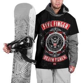 Накидка на куртку 3D с принтом Five Finger Death Punch в Екатеринбурге, 100% полиэстер |  | Тематика изображения на принте: 5fdp | ffdp | five finger death punch | metal | группы | метал | музыка | рок