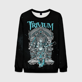 Мужской свитшот 3D с принтом Trivium в Курске, 100% полиэстер с мягким внутренним слоем | круглый вырез горловины, мягкая резинка на манжетах и поясе, свободная посадка по фигуре | trivium | грув метал | группы | метал | музыка | рок | тривиум | трэш метал | хеви метал