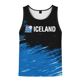 Мужская майка 3D с принтом KSI ICELAND в Курске, 100% полиэстер | круглая горловина, приталенный силуэт, длина до линии бедра. Пройма и горловина окантованы тонкой бейкой | 2019 | 2020 | fc | football | iceland | ksi | sport | исландия | кси | сборная исландии | спорт | спортивные | униформа | фирменные цвета | фк | футбол | футбольный клуб