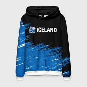 Мужская толстовка 3D с принтом KSI ICELAND в Курске, 100% полиэстер | двухслойный капюшон со шнурком для регулировки, мягкие манжеты на рукавах и по низу толстовки, спереди карман-кенгуру с мягким внутренним слоем. | Тематика изображения на принте: 2019 | 2020 | fc | football | iceland | ksi | sport | исландия | кси | сборная исландии | спорт | спортивные | униформа | фирменные цвета | фк | футбол | футбольный клуб