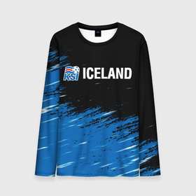Мужской лонгслив 3D с принтом KSI ICELAND. в Курске, 100% полиэстер | длинные рукава, круглый вырез горловины, полуприлегающий силуэт | Тематика изображения на принте: 2019 | 2020 | fc | football | iceland | ksi | sport | исландия | кси | сборная исландии | спорт | спортивные | униформа | фирменные цвета | фк | футбол | футбольный клуб