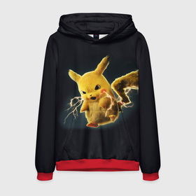 Мужская толстовка 3D с принтом Pikachu Pika Pika в Санкт-Петербурге, 100% полиэстер | двухслойный капюшон со шнурком для регулировки, мягкие манжеты на рукавах и по низу толстовки, спереди карман-кенгуру с мягким внутренним слоем. | pika | pikachu | аниме | детская | детям | игры | молния | мышка | мышь | пика | пикачу | покемон | покемоны