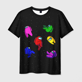 Мужская футболка 3D с принтом Among Us в Тюмени, 100% полиэфир | прямой крой, круглый вырез горловины, длина до линии бедер | among | among us | crewmate | game | impistor | space | us | vote | выживший | игра | космос | невиновный | предатель | самозванец