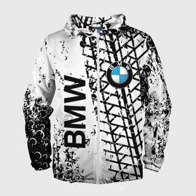 Мужская ветровка 3D с принтом BMW. в Новосибирске, 100% полиэстер | подол и капюшон оформлены резинкой с фиксаторами, два кармана без застежек по бокам, один потайной карман на груди | bmw | bmw performance | m | motorsport | performance | бмв | моторспорт