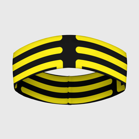 Повязка на голову 3D с принтом полосы, линии,  узор, в Кировске,  |  | жёлтый | киберпанк | линии | орнамент | полосы | узор | футуризм