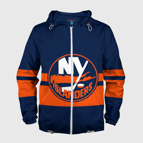 Мужская ветровка 3D с принтом NY ISLANDERS NHL , 100% полиэстер | подол и капюшон оформлены резинкой с фиксаторами, два кармана без застежек по бокам, один потайной карман на груди | hockey | islanders | logo | new york | ny | sport | usa | исландерс | логотип | нхл | нью йорк | спорт | хоккей