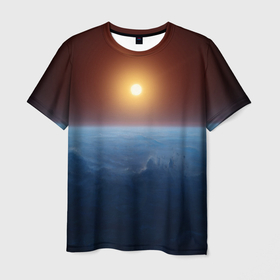 Мужская футболка 3D с принтом Звезда по имени солнце в Тюмени, 100% полиэфир | прямой крой, круглый вырез горловины, длина до линии бедер | астрономия | вселенная | звезда | космос | солнце