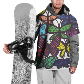 Накидка на куртку 3D с принтом Дудл бабочки в Тюмени, 100% полиэстер |  | doodle | бабочка | бабочки | дудл | узоры
