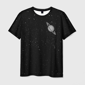 Мужская футболка 3D с принтом Космос | Сатурн в Новосибирске, 100% полиэфир | прямой крой, круглый вырез горловины, длина до линии бедер | astronaut | cosmonaut | cosmos | galaxy | planet | space | star | universe | астронавт | вселенная | галактика | звезды | земля | космонавт | космос | луна | марс | планета | сатурн | уран