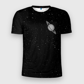 Мужская футболка 3D Slim с принтом Космос | Сатурн в Санкт-Петербурге, 100% полиэстер с улучшенными характеристиками | приталенный силуэт, круглая горловина, широкие плечи, сужается к линии бедра | astronaut | cosmonaut | cosmos | galaxy | planet | space | star | universe | астронавт | вселенная | галактика | звезды | земля | космонавт | космос | луна | марс | планета | сатурн | уран