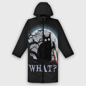 Дождевик унисекс 3D с принтом What Cat (Halloween) в городе Новоалтайск,  |  | cat | cats | halloween | what | кот | котенок | коты | котяра | кошак | кошка | нож | пушистый | хэллоуин | что