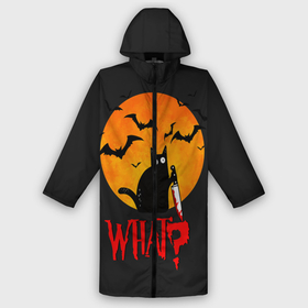 Дождевик унисекс 3D с принтом What Cat (Halloween) в Новосибирске,  |  | Тематика изображения на принте: cat | cats | halloween | moon | what | кот | котенок | коты | котяра | кошак | кошка | летучая | луна | мышь | нож | пушистый | хэллоуин | что